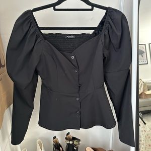 Nasty Gal Puff Sleeve button up